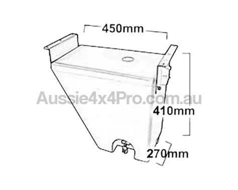 30 Litre Wide Body Mudguard Polyethylene Water Tank Aussie 4x4 Pro