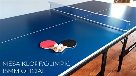 Mesa Oficial TÊnis De Mesa Olimpic Klopf 15mm Mdp Ping Pong Youtube