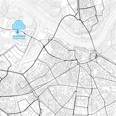 Vector Pdf Map Of Nijmegen Netherlands Hebstreits Sketches