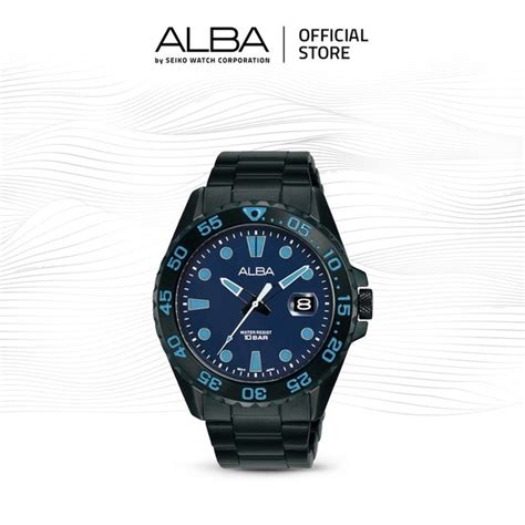 Jual Alba Jam Tangan Pria As N Quartz Stainless Steel Hitam Watch