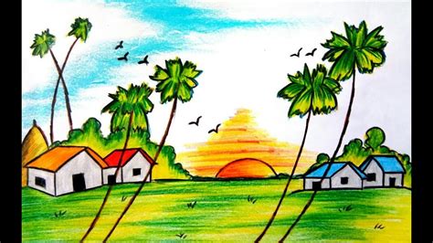 Natural Scenery Drawing at PaintingValley.com | Explore collection of ...