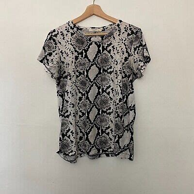 Rag Bone Snakeskin Print Pima Cotton T Shirt Size Large Ebay