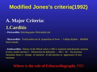 Modified Jones Criteria in the era of Echo | PPT