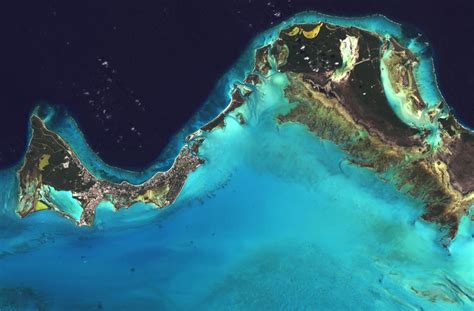 Turks And Caicos Satellite Imagery Aerial Map Map Art Vibrant