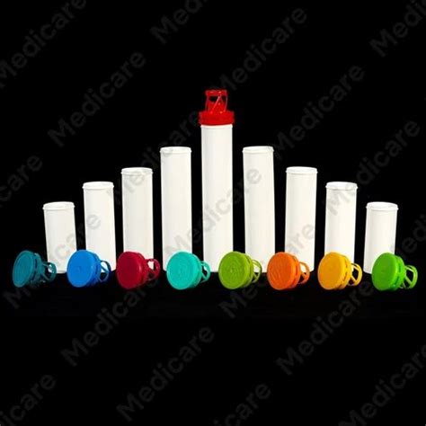 White Effervescent Tubes And Desiccant Caps Capacity Ml At