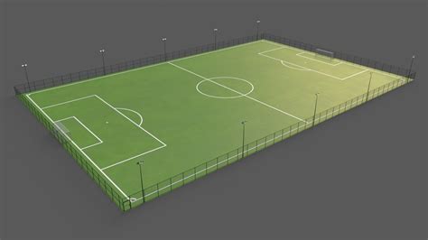 Artstation Pbr Modular Outdoor Soccer And Football Field Game Assets