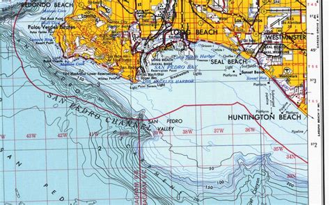 1978 Nautical Map Of Long Beach California Etsy