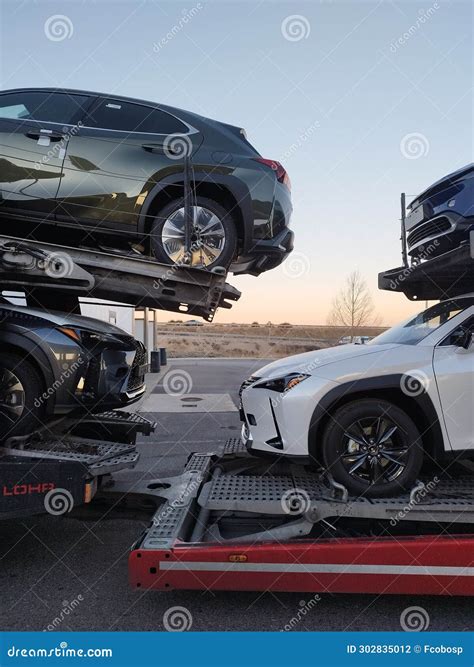 Cars Loaded on a Car Carrier Truck Stock Photo - Image of logistic ...