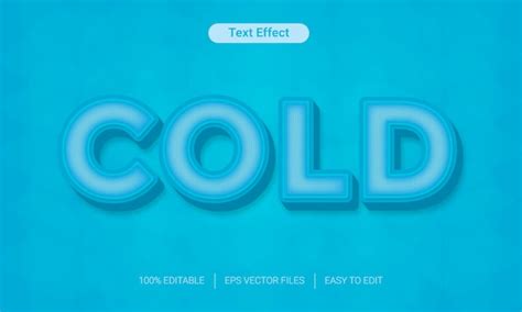 Premium Vector Cold Freeze Text Style Effect Eps Files