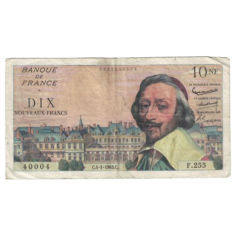 France Nouveaux Francs Overprinted With Nouveaux Francs