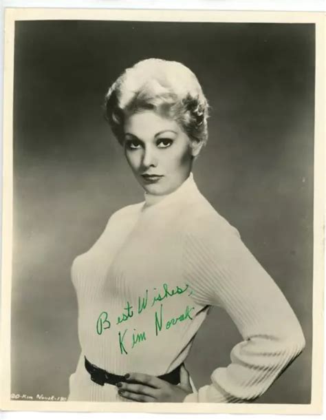 Autographed 8x10 Dw Photo Actress Sex Symbol Kim Novak Picnic Vertigo