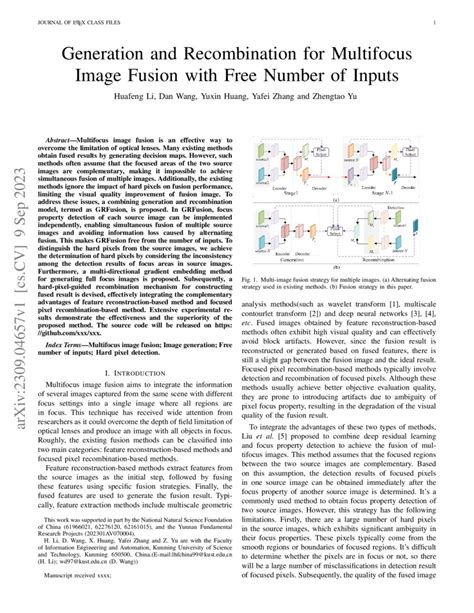 Generation And Recombination For Multifocus Image Fusion With Free