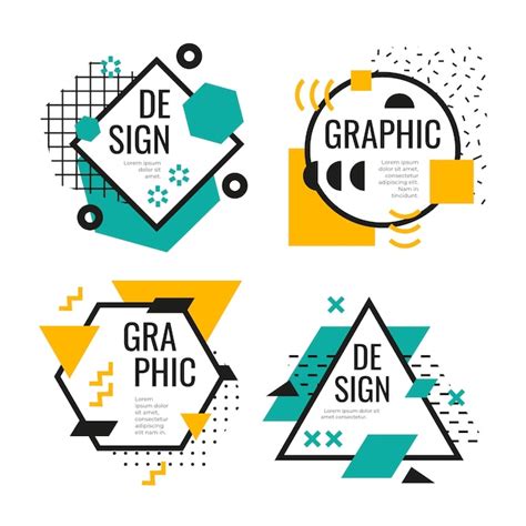 Free Vector | Graphic design labels collection