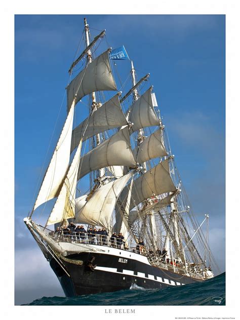 Poster The Three Masted Barque Belem All Sails Out By Philip