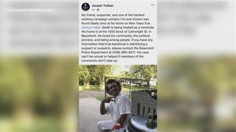 Friends Of Former Beaumont Mayoral Candidate Mourning After New Years