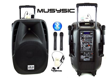 Musysic 1600 Watts Professional Portable Dual Mic Wireless Reverb