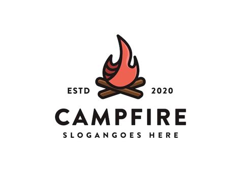 Premium Vector Campfire Camping Logo Icon Template