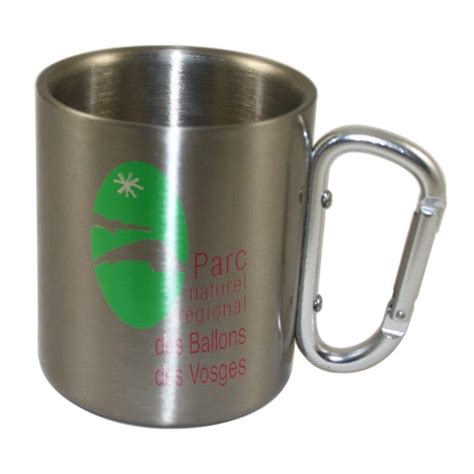 Mug inox mousqueton imprimé parc