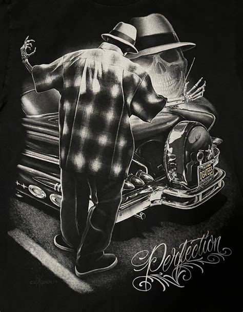 Chicano Cholo Lowrider Skull DGA David Gonzales Perfe… - Gem