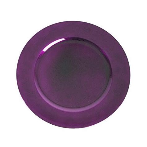 Saro Lifestyle Charger Plates With Classic Design Set Of 4 Eggplant