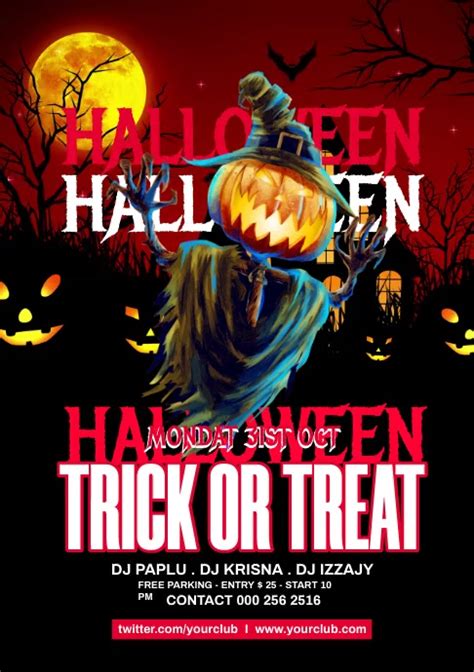 Halloween Trick Or Treat Template Postermywall