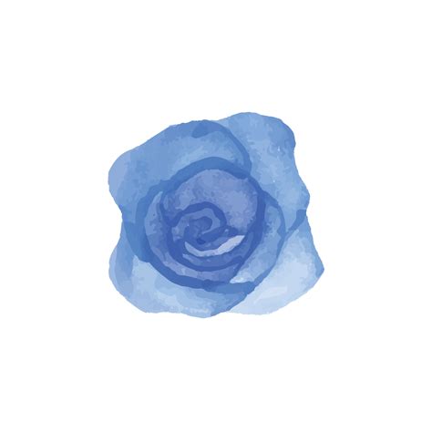 Vector hand drawn blue rose isolated on white 36251387 Vector Art at ...