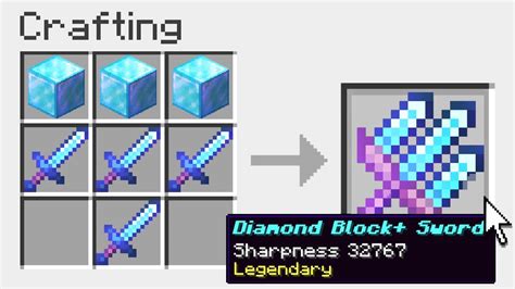 Minecraft Uhc But You Can Craft A Diamond Block Sword Youtube