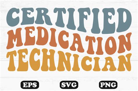 Certified Medication Technician Retro Sv Graphic By Hosneara 4767