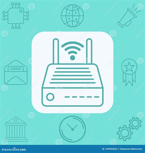 Modem Vector Icon Sign Symbol Stock Illustration Illustration Of