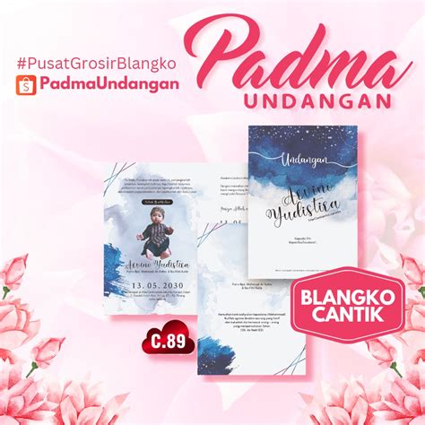 Jual Blangko Undangan Cantik 89 Jual Pusat Grosir Blangko Kertas