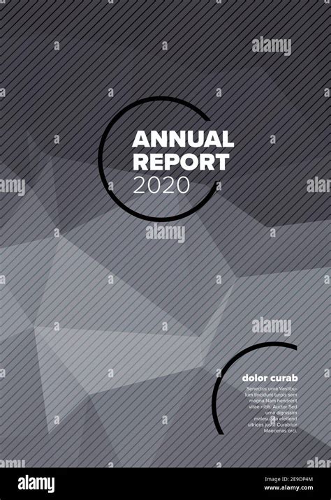 Vector Abstract Annual Report Cover Template With Sample Text And Abstract Background Dark