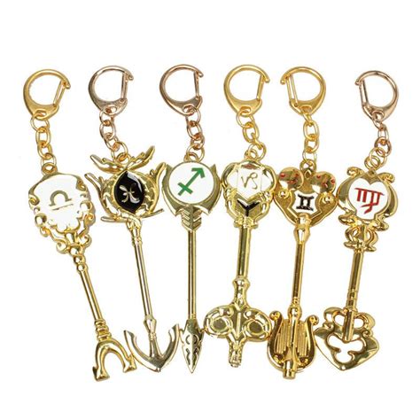 Fairy Tail Keychains - Zodiac Celestial Spirit Gate Keys Keychain IPW ...