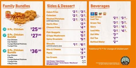 Popeyes Menu & Price List Singapore Updated 2024