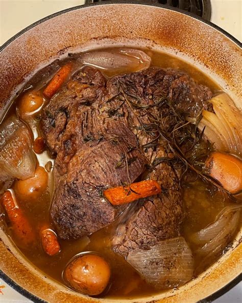 How To Cook Pot Roast In A Cast Iron Dutch Oven Delishably