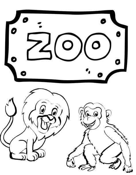 Zoo Animal Coloring Pages For Kids Printable