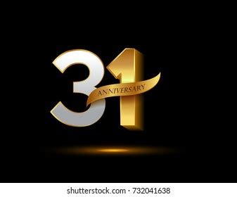 Vektor Stok Years Golden Anniversary Logo Celebration Tanpa Royalti