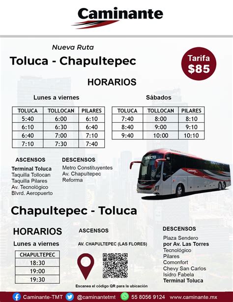 Caminante Arranca Nueva Ruta Toluca Chapultepec Cdmx Precios Y