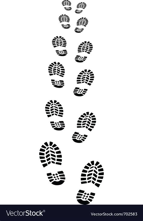 Footprints Royalty Free Vector Image Vectorstock