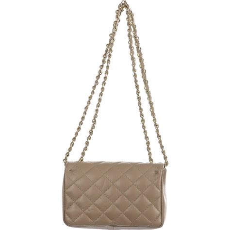 Borsa A Spalla Da Donna In Vera Pelle CHARLOTTE MINI Colore TAUPE