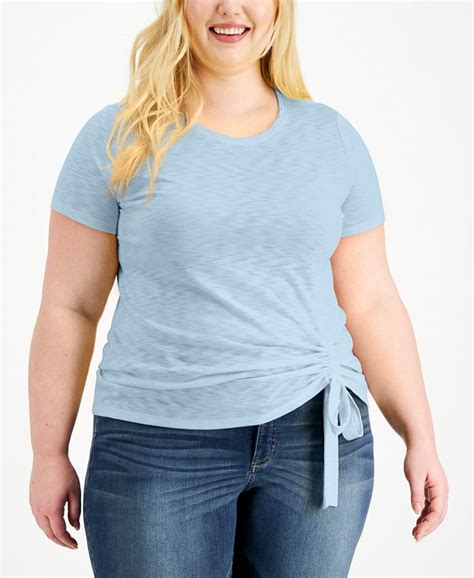 Inc International Concepts Plus Size Ruched Top Created For Macys