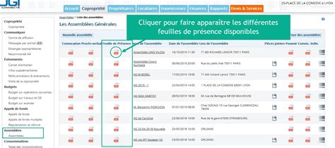 Feuille Des Pr Sences Ag Signature Lectronique Copropri Taires Avec Le