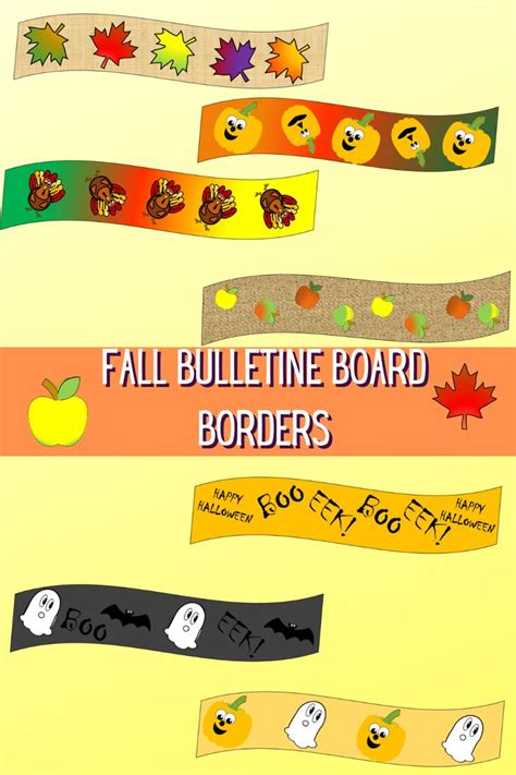 Halloween And Fall Bulletin Board Set Perfect For Prek Kindergarten And First Fall Bulletin