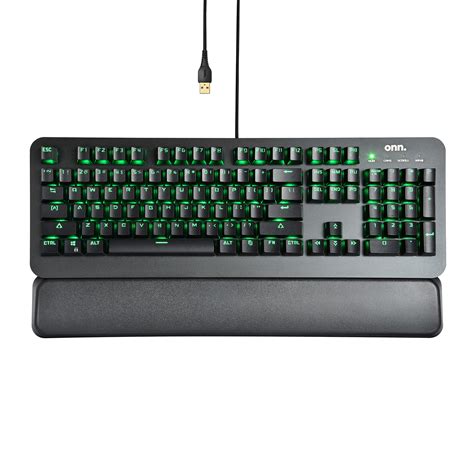 Onn Gaming Mechanical Keyboard With Blue Switches Adjustable 168m