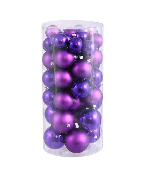 Vickerman 15 2 Purple Shinymatte Ball Christmas Ornament Purple Christmas Ornaments Ball