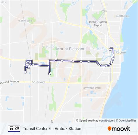 Ruta 20 Horarios Paradas Y Mapas Transit Center E‎→amtrak Station Actualizado