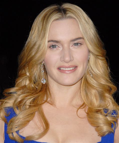 Kate Winslet Long Wavy Golden Blonde Hairstyle with Light Blonde Highlights