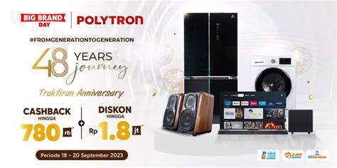 Traktiran Anniversary Polytron Di Blibli Promo Cashback Hingga 780K