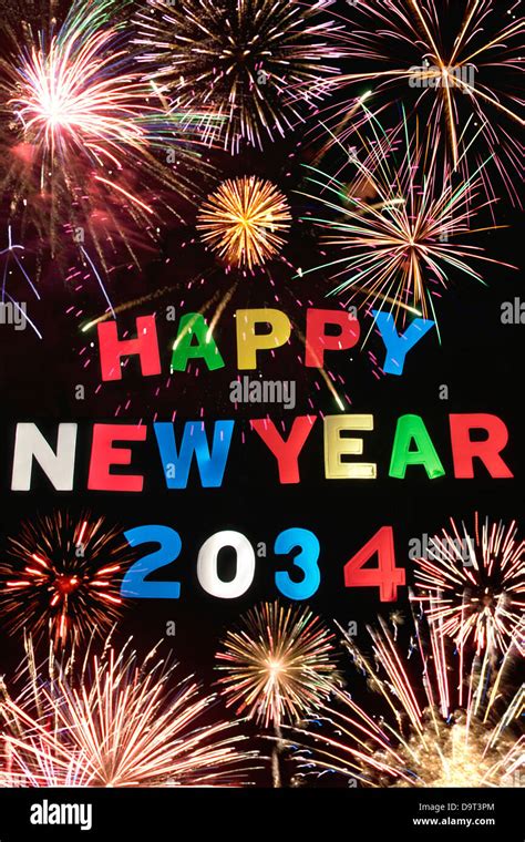 Happy New Year 2034 Stock Photo Alamy