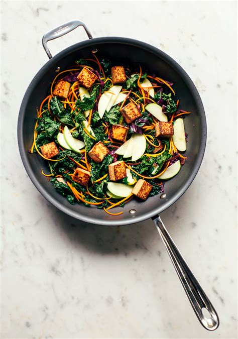 Kale Stir Fry With An Apple Cider Sauce A Giveaway Earthy Feast