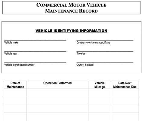 13 FREE Vehicle Maintenance Log Templates Excel Word PDF